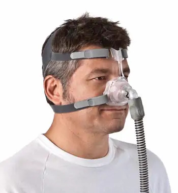 Product Image ResMed Mirage FX Nasal CPAP Mask with Headgear on Man